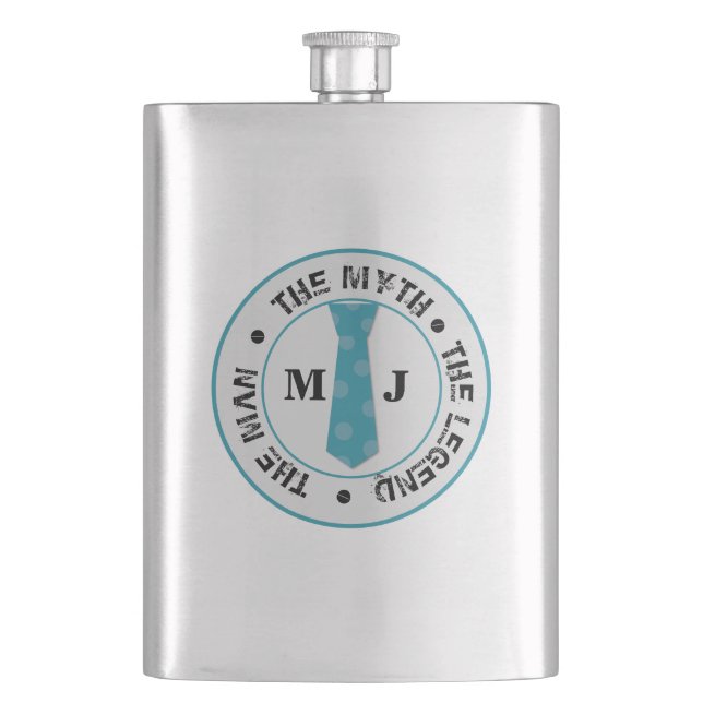 Petaca El hombre el mito la leyenda nombre personalizado (Anverso)