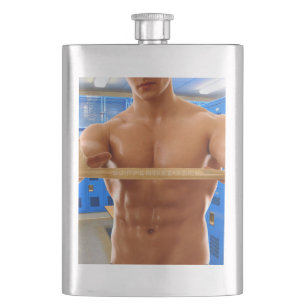 Petaca El hombre muscular de SlipperyJoe sin camisa empac