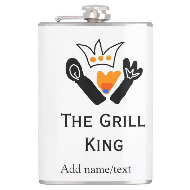 Petaca El maestro de la parrilla agregue el nombre de la  (Anverso)