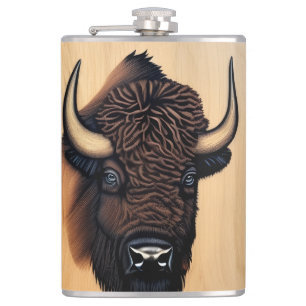 Petaca El Majestuoso Bison - Un Símbolo De Poder Y Libert