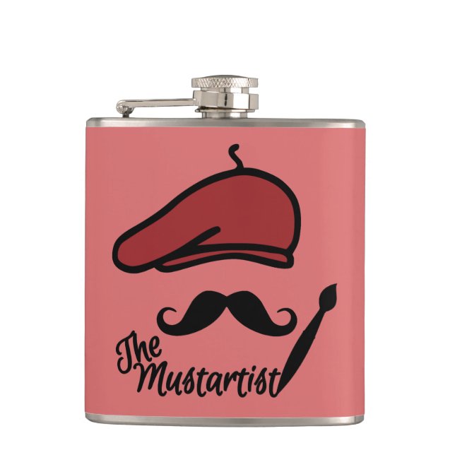 Petaca El matraz personalizado de Mustartista (Anverso)