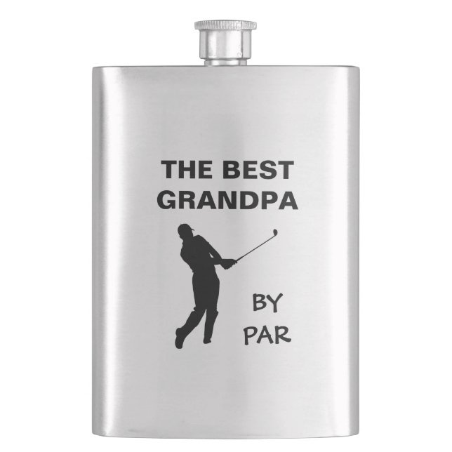 Petaca El Mejor Abuelo De Par Golf Abuelo Golfer Pun (Anverso)
