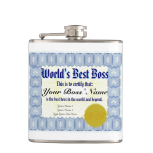 Petaca El mejor certificado de Boss del mundo
