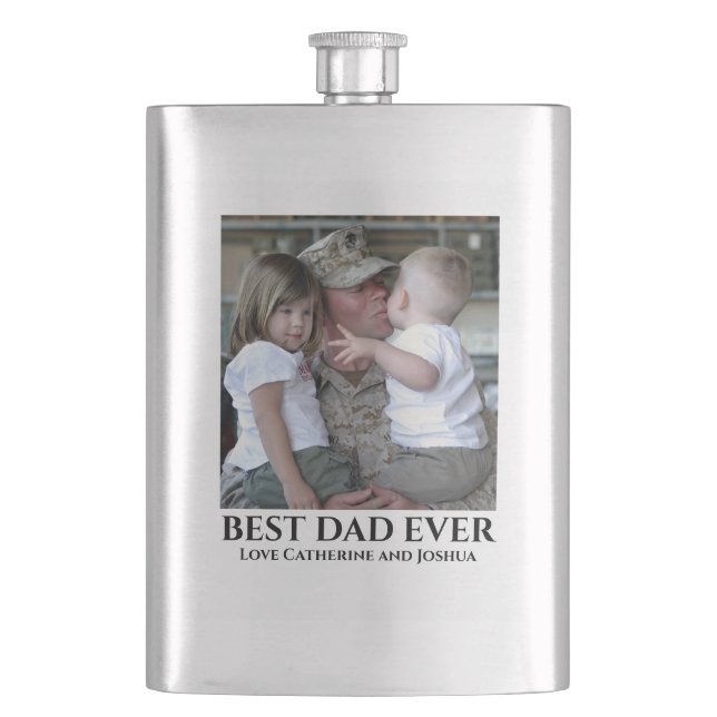 Petaca El mejor padre de la foto, los padres de los niños (Anverso)