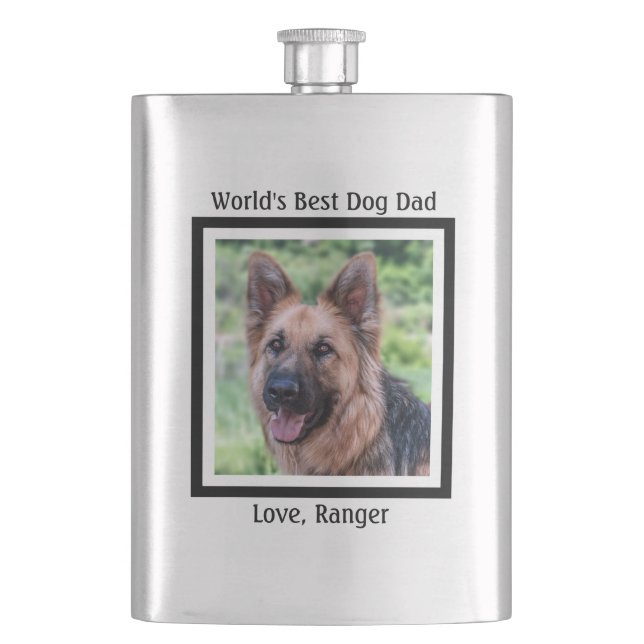 Petaca El mejor padre del perro del mundo - foto de un Ma (Anverso)