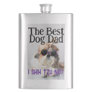 Petaca El mejor padre del perro Shih Tzu No el Día del Pa