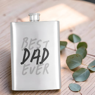 Petaca El Mejor Papá del Mundo Moderno Grunge Negro y Gri