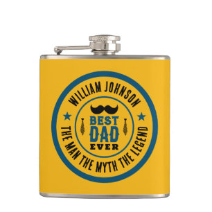 Petaca El mejor papá del mundo vintage western Día del Pa