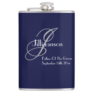 Petaca El Padre Del Boda Monograma Groom Gift Guay