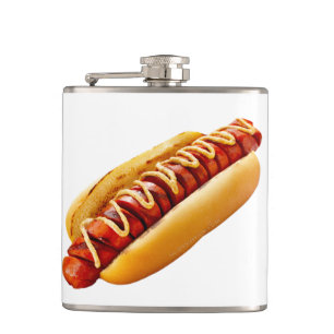 Petaca El perro caliente de SlipperyJoe enclavado en un m