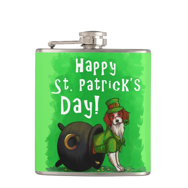 Petaca El perro del Día de San Patricio (Anverso)