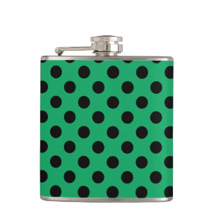 Petaca El polka negro se pone en verde fresco