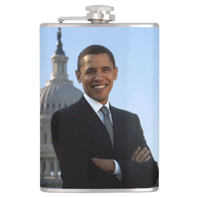 Petaca El presidente estadounidense Barack Obama como sen (Anverso)
