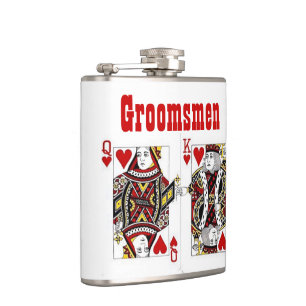 Petaca El regalo de los Groomsmen del Rey y la Reina del 