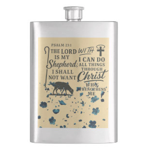 Petaca El Señor es mi Pastor, Vinyl Wrapped Flask