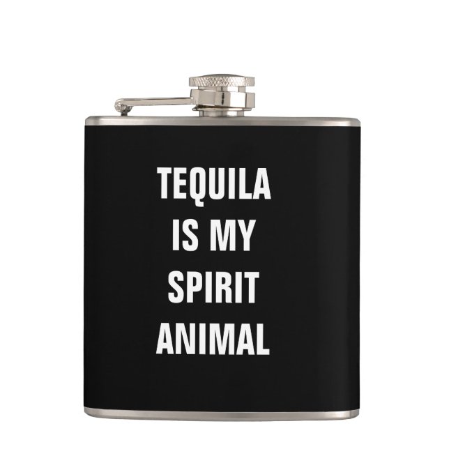 Petaca El Tequila es mi animal del alcohol (Anverso)