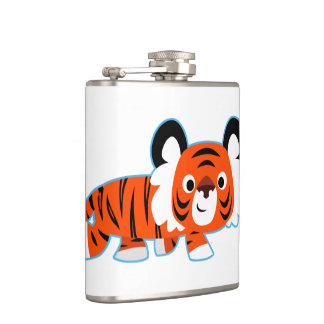 Petaca El tigre Personalizado lindo en la máscara de la c