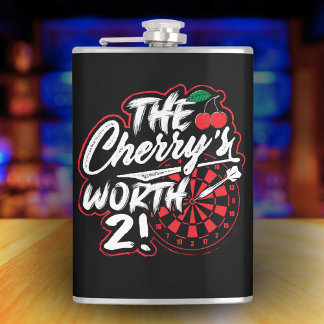 Petaca El valor de la cereza 2 Dart Flask divertida 8 oz.