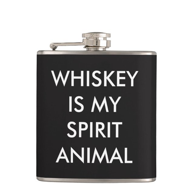 Petaca el whisky es mi animal del alcohol (Anverso)