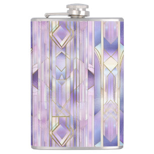 Petaca Elegancia de vidrio manchado de Lilac