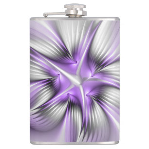 Petaca Elegancia floral moderna arte abstracto violeta fr