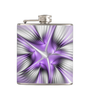 Petaca Elegancia floral moderna arte abstracto violeta fr