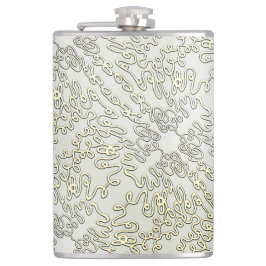 Petaca Elegant Scribble Pattern in Gold & Silver