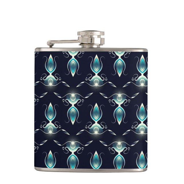 Petaca Elegante aspecto de las joyas azules con luz brill (Anverso)