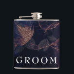 Petaca Elegante Boho oscuro morado Rosa de oro Groomsmen<br><div class="desc">Elegante Boho Oscuro Rosa Púrpura Flask Groomsmen de oro #pampasgrass #jungleWedding #jungleguest #coralWedding #wedddingmenu #desertwedding #lasvegasmarrin #terracottaWedding #pampaswedingmenu #pampas #terracotta #coral #peach #naturalWedding #driedgrass #driedpampas abisabiboda #natureboda</div>