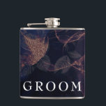 Petaca Elegante Boho oscuro morado Rosa de oro Groomsmen<br><div class="desc">Elegante Boho Oscuro Rosa Púrpura Flask Groomsmen de oro #pampasgrass #jungleWedding #jungleguest #coralWedding #wedddingmenu #desertwedding #lasvegasmarrin #terracottaWedding #pampaswedingmenu #pampas #terracotta #coral #peach #naturalWedding #driedgrass #driedpampas abisabiboda #natureboda</div>