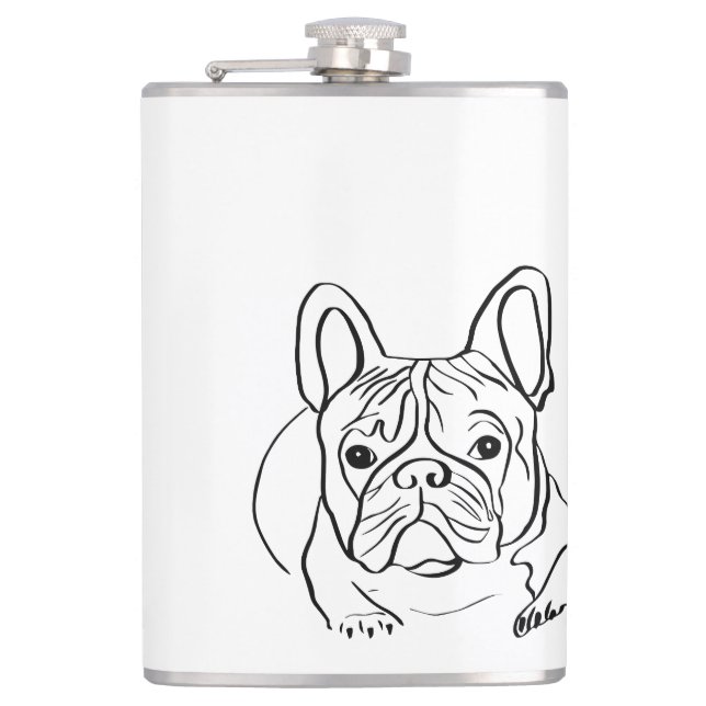 Petaca Elegante Bulldog Minimalista (Anverso)