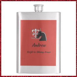 Petaca Elegante caballero en brillante armadura