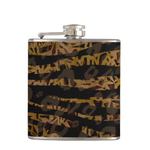 Petaca Elegante Estilo Mosaico Safari Glam Impresión de J