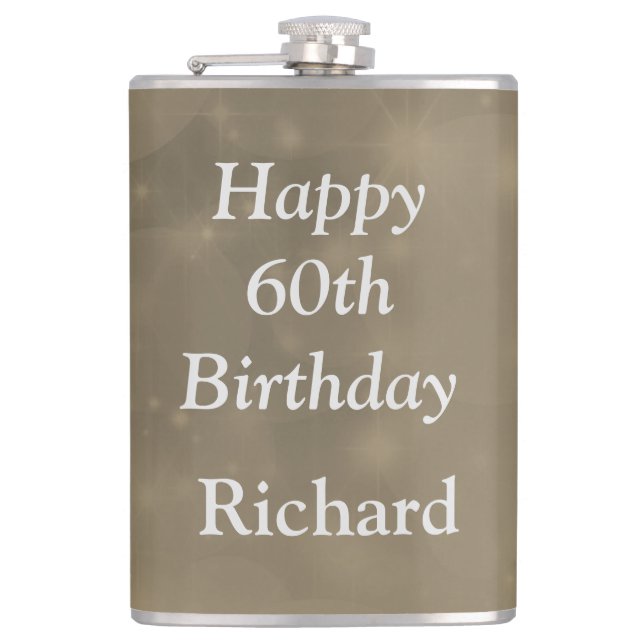 Petaca Elegante Feliz 60 cumpleaños (Anverso)