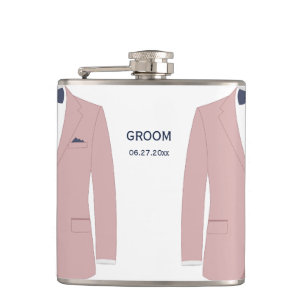 Petaca Elegante Flask Gay Boda Regalo Para Groom Pink