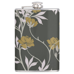 Petaca Elegante floral: diseño vintage.