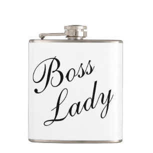 Petaca Elegante Jefe Lady Hip Flask con letras a la moda