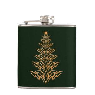 Petaca Elegante matraz de árbol de Navidad