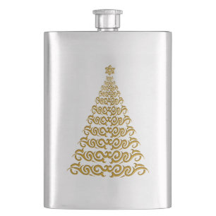 Petaca Elegante matraz de árbol de Navidad