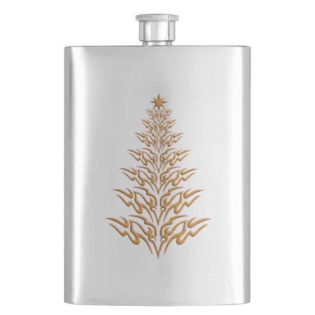 Petaca Elegante matraz de árbol de Navidad (Anverso)