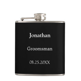 Petaca Elegante matraz Groomsman personalizada de blanco 
