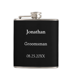 Petaca Elegante matraz Groomsman personalizada de blanco