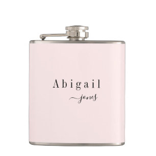 Petaca Elegante nombre de script Minimalista personalizad