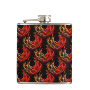 Petaca Elegante patrón de arte abstracto boho moderno lin