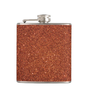 Petaca Elegante Purpurina de lujo Faux Pink Rose Gold