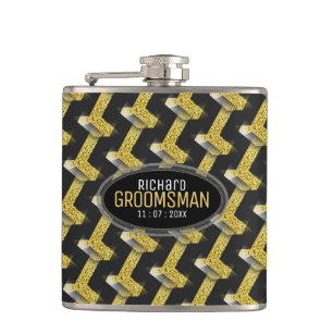 Petaca Elegante regalo de Groomsmen de diseño personaliza