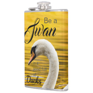 Petaca Elegante Ser un Inspirador de tipografía de cisne