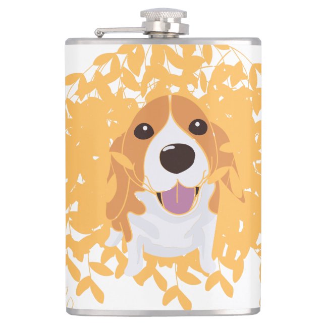 Petaca Elegante simple Cute mi perro y halloween (Anverso)