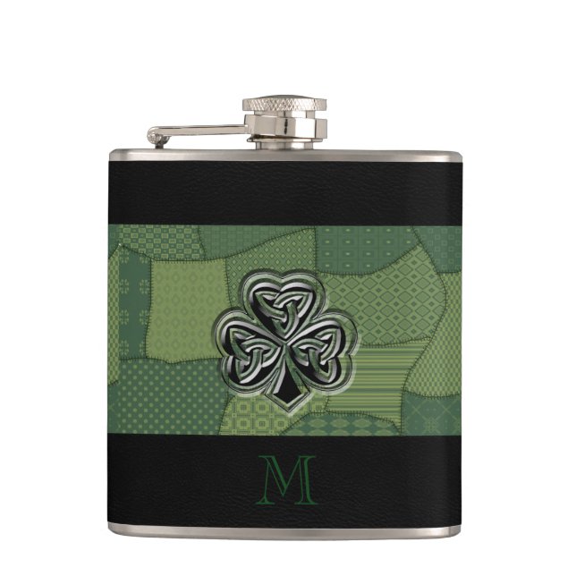 Petaca Elegante trendy y afortunada chispa irlandesa de s (Anverso)