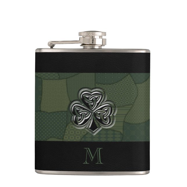 Petaca Elegante trendy y afortunada chispa irlandesa de s (Anverso)